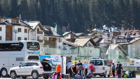 AFP The outbreak at Ischgl in Austria led to 800 Austrians being infected and up to twice as many abroad