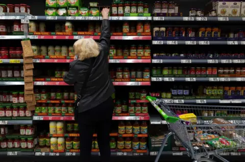 Getty Images Woman in a supermarket