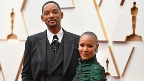 Getty Images Will Smith and Jada Pinkett Smith at the Oscars