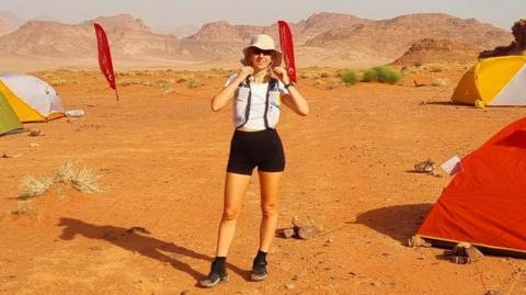 Philippa Morris in the desert