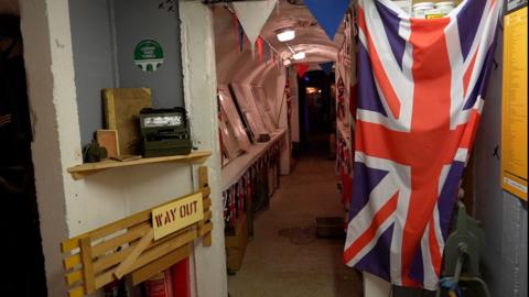 Underground air raid tunnel museum