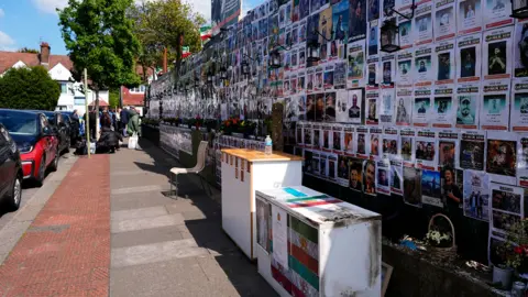A memorial wall in north London