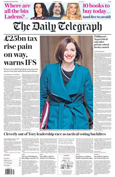 Daily Telegraph beforehand   leafage   connected  10/10