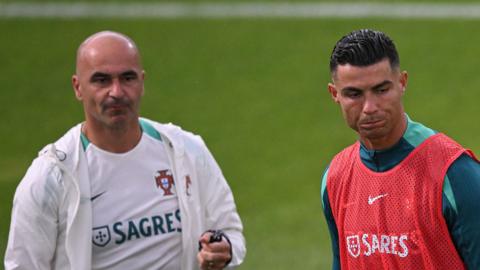 Roberto Martinez and Cristiano Ronaldo