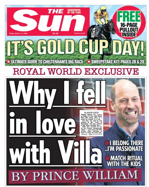 Sun front page