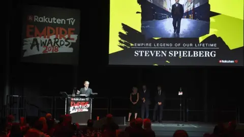 Getty Images Steve Spielberg receiving his award