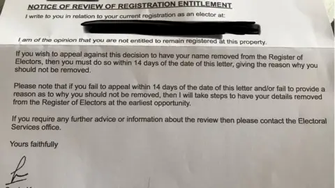 BBC Swindon Borough Council letter