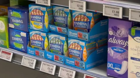 BBC Period products in Coop Jersey St Helier shop