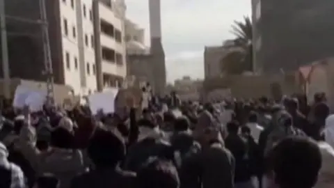 People protesting in Zahedan in IRan