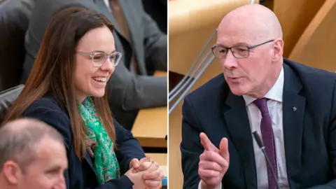 PA Media Kate Forbes and John Swinney