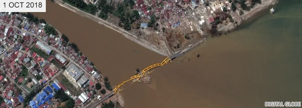 BBC Jemalam bridge after the tsunami has been destroyed