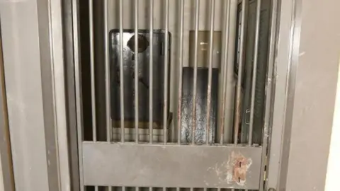 West Yorkshire Police An empty bank vault