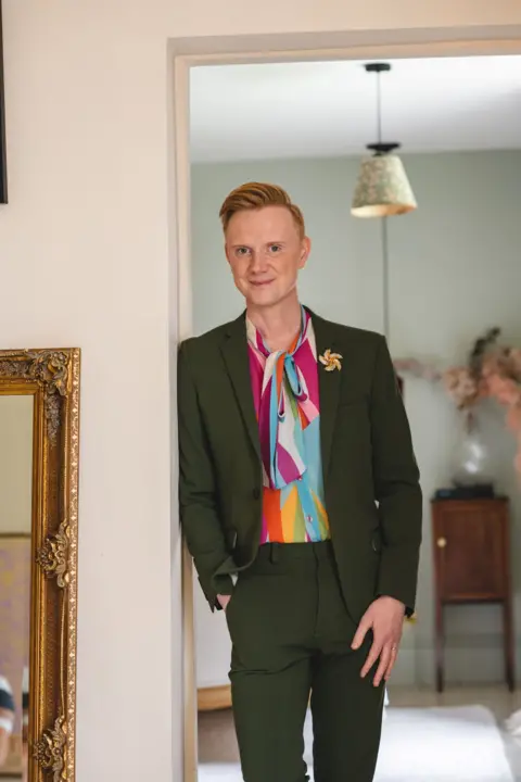 BBC Wales/IWC Media Owain in one of the homes featured on the programme