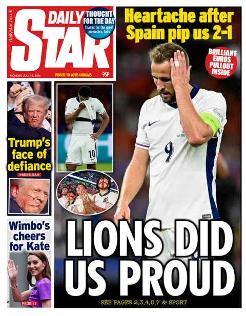 The headline in the Star reads: "Lions did us proud".