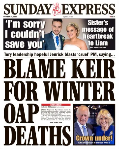  "Blame Keir for wintertime  OAP deaths"