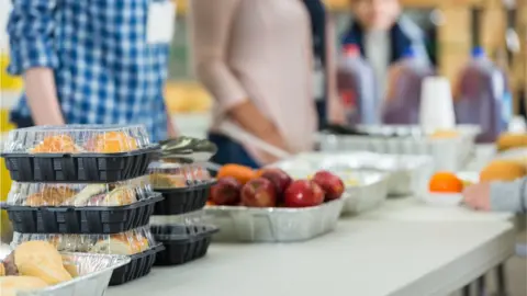 Getty Images food at a food bank