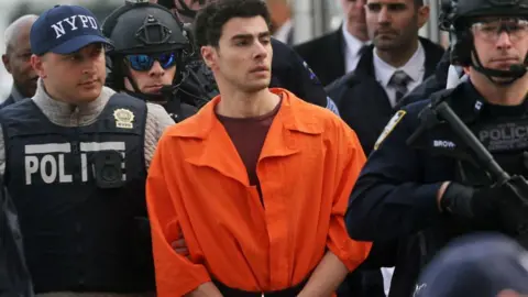 Getty Images Luigi mangione after his arrest in 2024