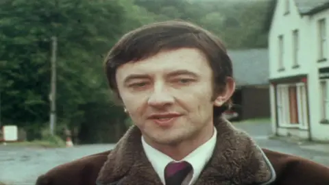 BBC Delwyn Williams interviewed campaigning before the October 1974 general election