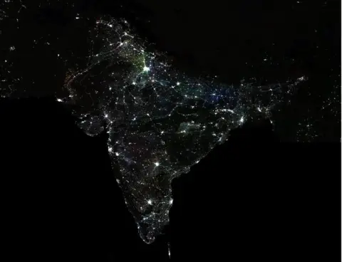 NASA India night lights