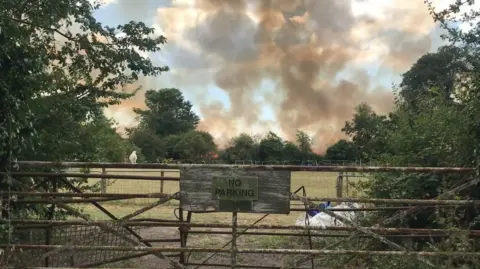 The fire broke out in Manston on Tuesday morning