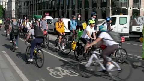 Cyclists in Westminster