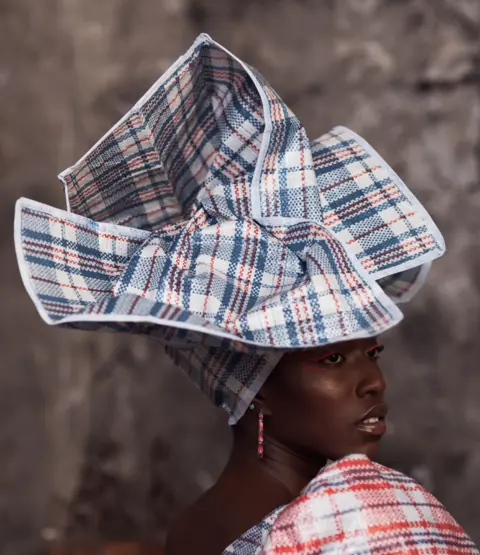 Obinna Obioma Model in Ghana Must Go fabrics