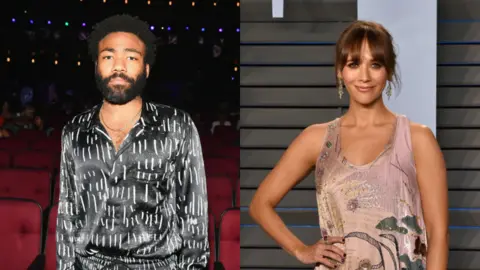 Getty Images Donald Glover and Rashida Jones