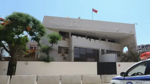 AFP Turkish embassy in Tripoli, 30 June