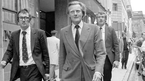 PA Michael Heseltine in Liverpool in 1981