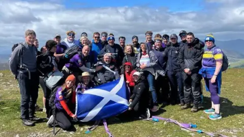 Cairen Ball  In Scotland climbing Ben Chonzie,