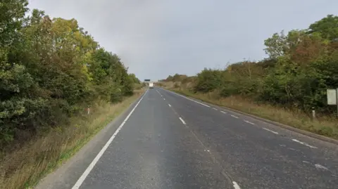 Google The A45 between Raunds roundabout and A14