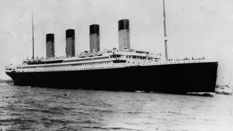 PA Media A historic image of the RMS Titanic at sea