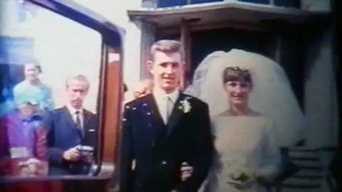 Bill and Aileen Turnbull connected  their wedding day