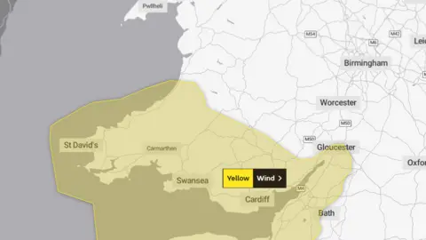 Met Office Saturday's weather warning