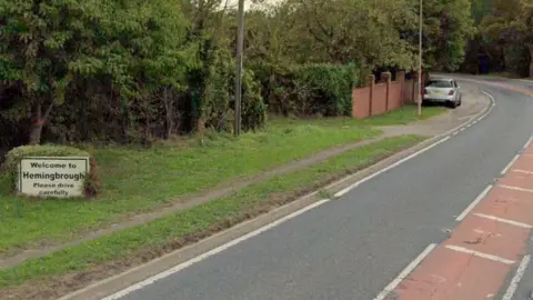 Google Photo showing a welcome to Hemingbrough sign