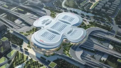Weibo Rendering of the North Nanjing station 