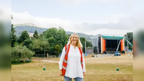 Green Man Fiona Stewart at the Green Man festival