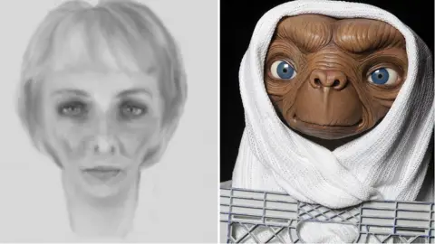 Staffordshire Police / Getty Images The e-fit and E.T.