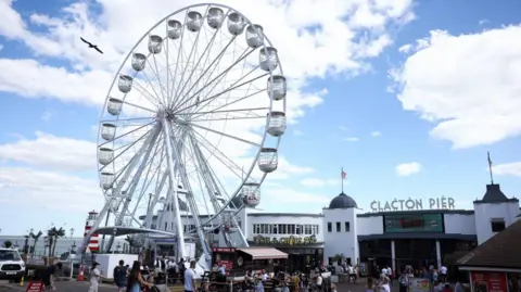 Clacton Pier with the big wheel.