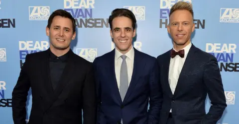 Getty Images Benj Pasek, Steven Levenson and Justin Paul