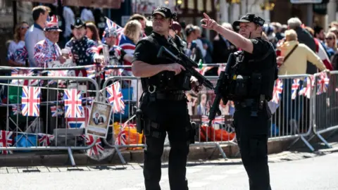 Getty Images Two armed officers in Windsor