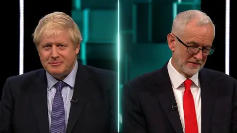 ITV Boris Johnson and Jeremy Corbyn