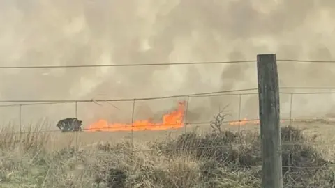 Millie Kinsella Fire on Dartmoor open ground