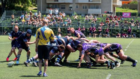 Colchester Kings in a scrum at the Bingham Cup