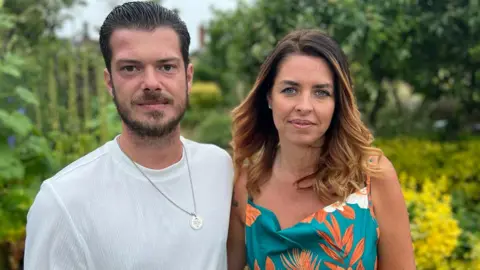 Steve Hubbard/BBC James Knight and Sarah Merritt