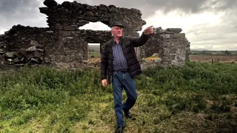 Sean Clarke was instrumental in discovering a prehistoric site surrounding the ruins of an old school from the 1800s in Broughderg