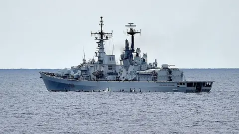 AFP The Italian navy destroyer Luigi Durand De La Penne in the Mediterranean Sea on 1 October 2015