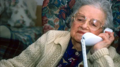 BBC Elderly lady on phone