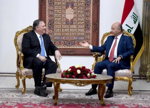 Reuters Mike Pompeo and Barham Salih