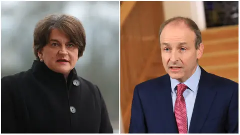 PA Media Arlene Foster and Micheál Martin